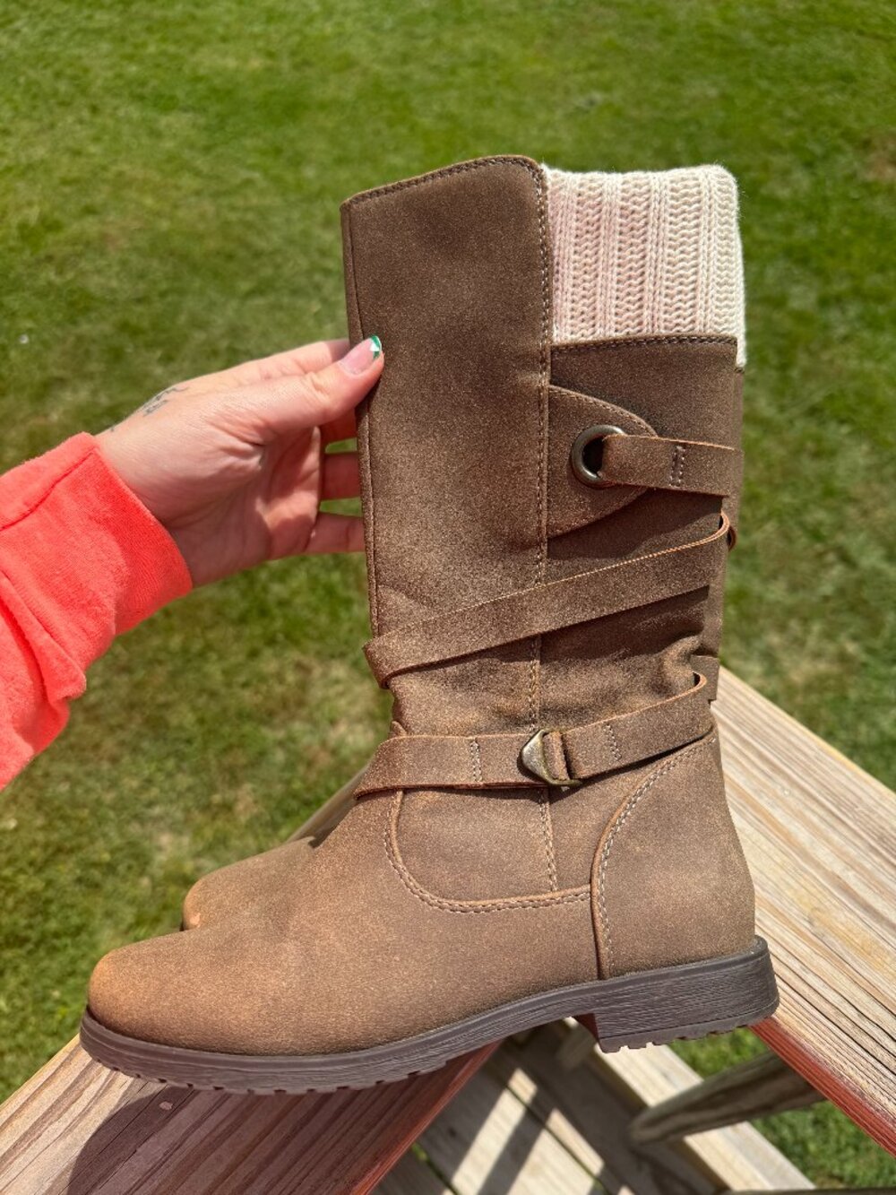 Girls Denver Cozy Moto Boots Cottagecore Boho Fall Winter Kids 2y 3429